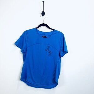 Women’s Janji Medium Helio Tech Tee Blue Short Sleeved Top Run Everywhere